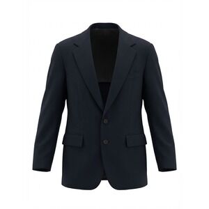 Classic Collection Mens Black Two Button Blazer Sport Coat Business Suit